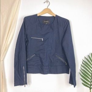 Banana Republic linen blend Moto jacket.